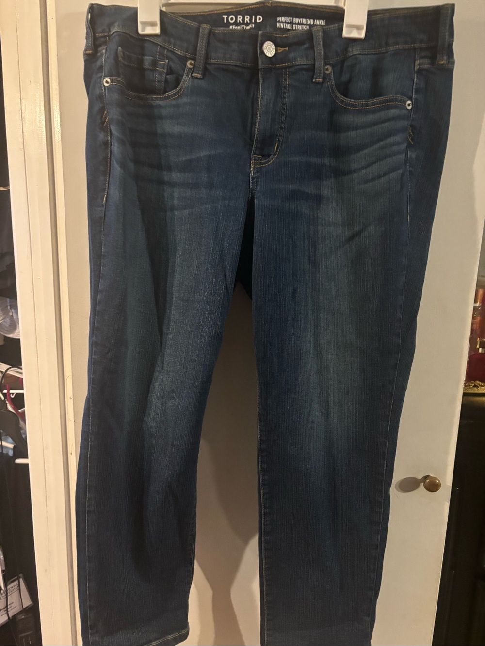 torrid Dark Blue Boyfriend Ankle Jeans